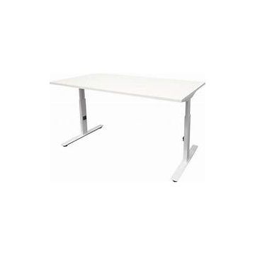 Linesto Plus Verstelbaar Bureau, 140 x 80 cm, Halifax, Wit