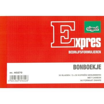 Kas- en kwitantieformulieren Bonboekje, A6, 3x50 vel