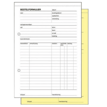 Bedrijfsformulieren Bestelformulier, A5, 2x50 vel