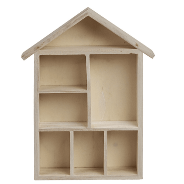 Houten Huis Met Dak 30 X 22 X 3,5 Cm