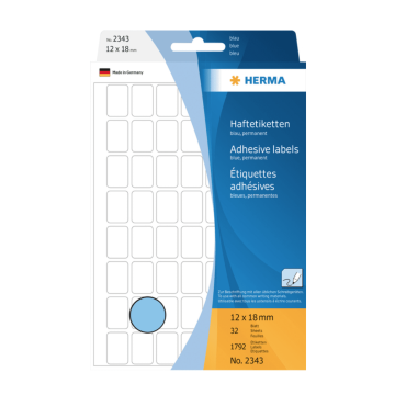 Etiket Herma 12x18mm blauw/doos 1792