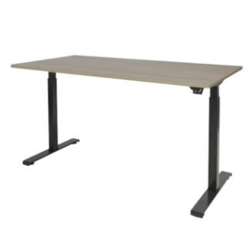 Electro II Basic Zit-Sta Bureau, 140 x 80 cm, Halifax, Zwart