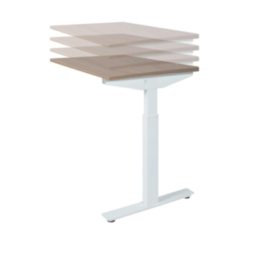 Linesto Plus Verstelbare Aanbouwtafel, 80 x 60 cm, Halifax, Wit