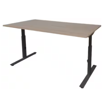 Linesto Plus Verstelbaar Bureau, 160 x 80 cm, Halifax, Zwart