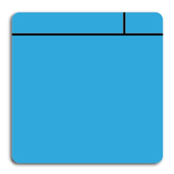 Symbool Magnetische Post-it 100 x 100 mm Blauw