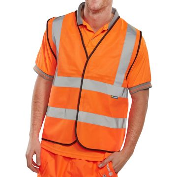 Veiligheidsvest, Reflecterend, Maat XL, Oranje