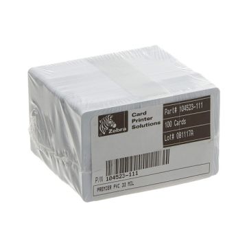 Kaart Zebra 104523-111 pvc wit/ds 500