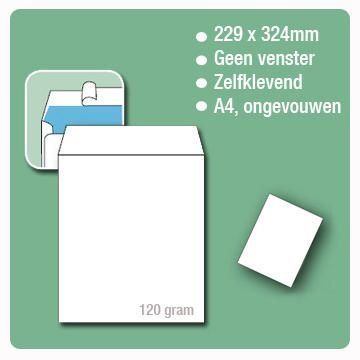 Envelop C4 324 x 229 mm Zelfklevend Wit