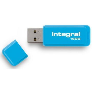 Neon USB-Stick 2.0, 16 GB, Blauw