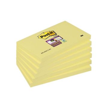 Super Sticky Notes Canary Yellow 76 x 127 mm Geel