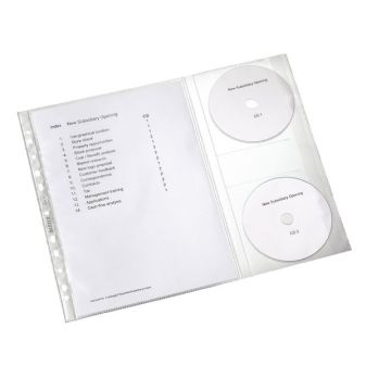 Project showtas voor papier en CD/DVD 0,12 mm 11 rings