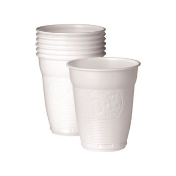 Drinkbeker DE Automaten Plastic 180 ml Wit