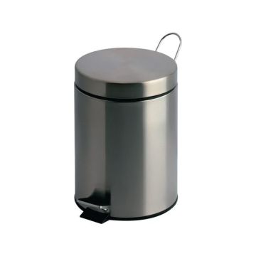 Pedaalemmer Mat chroom, 12 liter