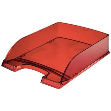 Plus Brievenbak, Polystyreen, 255 x 70 x 357 mm, Transparant Rood