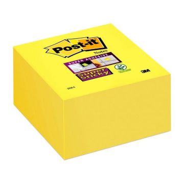 Super Sticky Notes Kubus 76 x 76 mm Neon geel