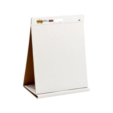 Super Sticky Zelfklevende Table Top Flipchart, 584 x 508 mm, Wit