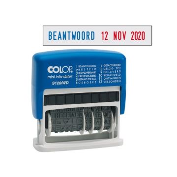 Woorddatumstempel Mini Info-Dater S120/WD - Nederlands