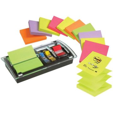 Z-Notes Voordeelpak met Dispenser 76 x 76 mm Neon