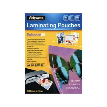 Geperforeerde Lamineerhoes A4, 228 x 303 mm, 2 x 80 micron, Glanzend