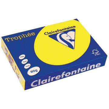 Trophée Gekleurd Papier A4 80 g/m² Neongeel