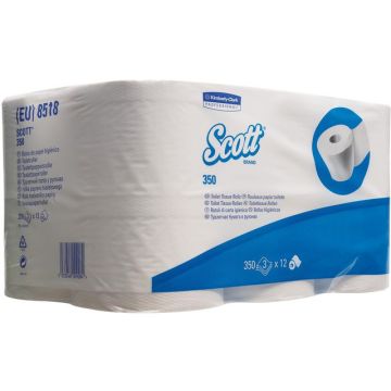 Plus Toiletpapier, 3-laags, 350 vel, Wit