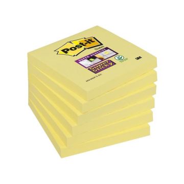 Super Sticky Notes Canary Yellow 76 x 76 mm Geel