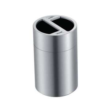 Recycling bin 2x60L aluminium