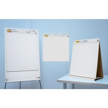 Super Sticky Zelfklevende Flipchart Voordeelpak, 635 x 775 mm, Wit (4 flipcharts + 2 GRATIS)