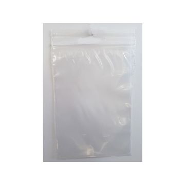 Plastic Zak, Druksluiting, 50 µm, 100 × 150 mm, Polyethyleen, transparant