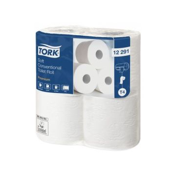 Premium T4 Toiletpapier, 2-laags, 198 vel, Wit