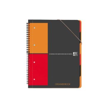 International Organiserbook A4+, Geruit 5 mm, 4-gaats, Grijs