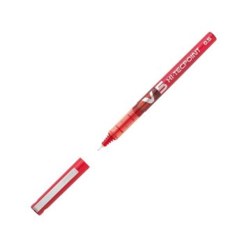 Rolschrijver Hi-Tecpoint V5 0,3 mm, rood