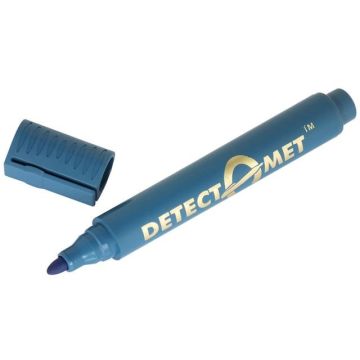 Permanente Marker, Detecteerbaar, Ronde Punt, 2 mm, Blauw