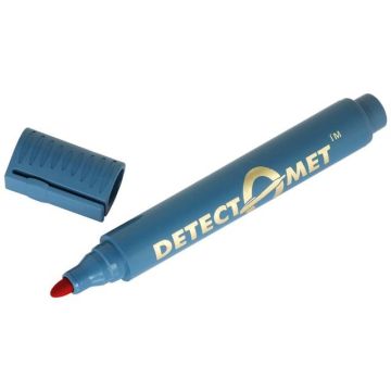 Permanente Marker, Detecteerbaar, Ronde Punt, 2 mm, Rood