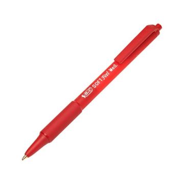 Soft Feel Clic Balpen, Medium Punt, 1 mm, Rood