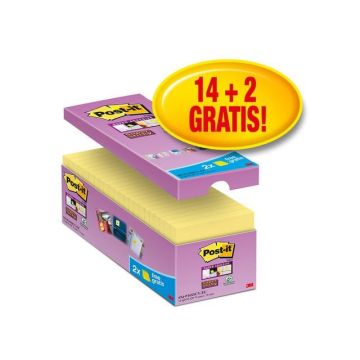 Super Sticky Notes Canary Yellow Voordeelpak 76 x 76 mm Geel