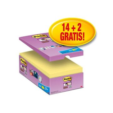 Super Sticky Notes Canary Yellow Voordeelpak 76 x 127 mm Geel