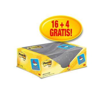 Notes Canary Yellow Voordeelpak 76 x 127 mm Geel