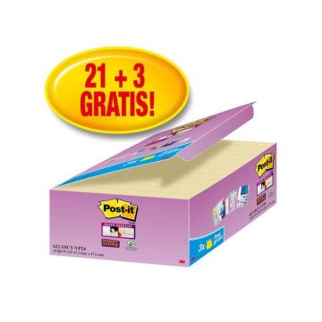 Super Sticky Notes Canary Yellow Voordeelpak 476 x 476 mm Geel