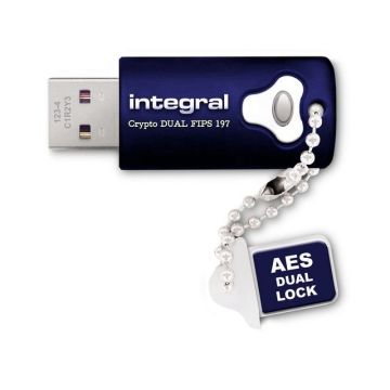 Crypto Dual FIPS 197 USB-Stick 3.0, 256-bits codering, 16 GB, Blauw