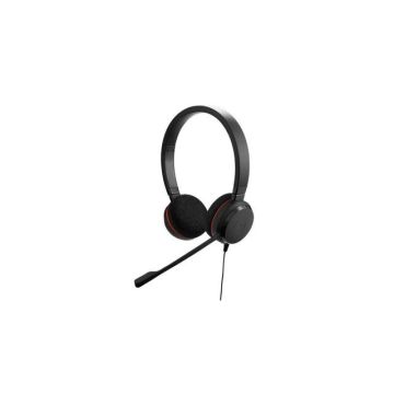 Evolve 20 SE MS Stereo On-Ear Headset, 2 m, Zwart