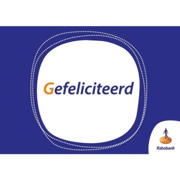 RABO Ansichtkaart 'Gefeliciteerd'/pak100