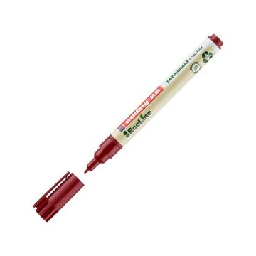 25 EcoLine Permanent Marker Rond 1 mm Rood