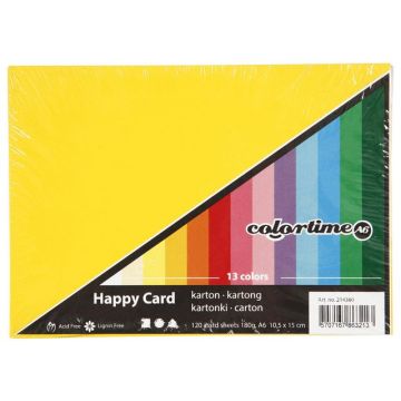 Happy Card Gekleurd Karton A6 180 g/m²
