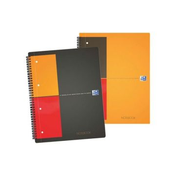 International Notitieboek A4+ Gelijnd 5 mm 4-gaat Oranje