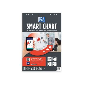 SmartChart Flipchart Blok 980 x 650 mm Blanco Wit