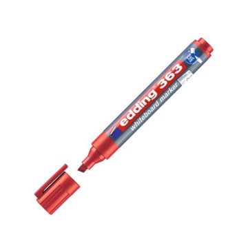 363 Whiteboardmarker Beitelpunt 1 - 5 mm Rood