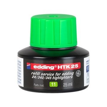 HTK-25 Inktnavulling Markeerstift, 25ml, Lichtgroen