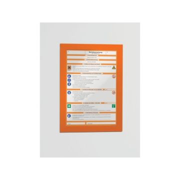 Duraframe Zelfklevend Kader A4, Magnetisch, Oranje