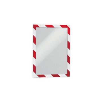 Duraframe Security Zelfklevend Kader A4, Magnetisch, Rood wit